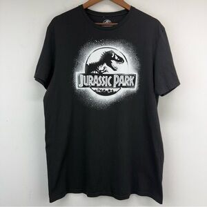 Jurassic World size Large Black White Jurassic Park Short Sleeve T-shirt